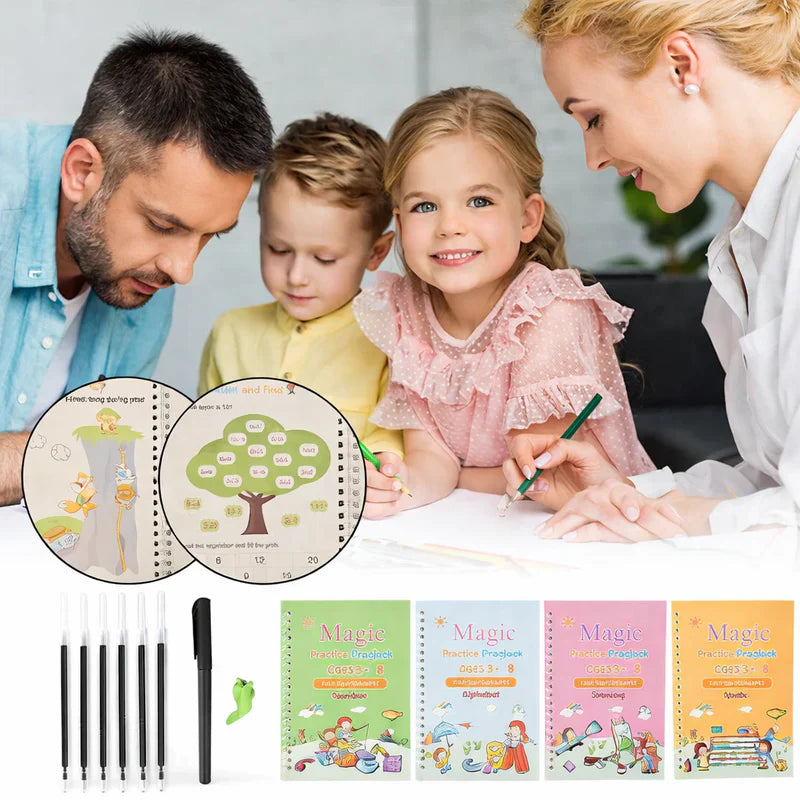 Sank Magic Practice Copybook (4 BOOKS,1 PEN,1 GRIP,10 REFILL) – 70% OFF Today!