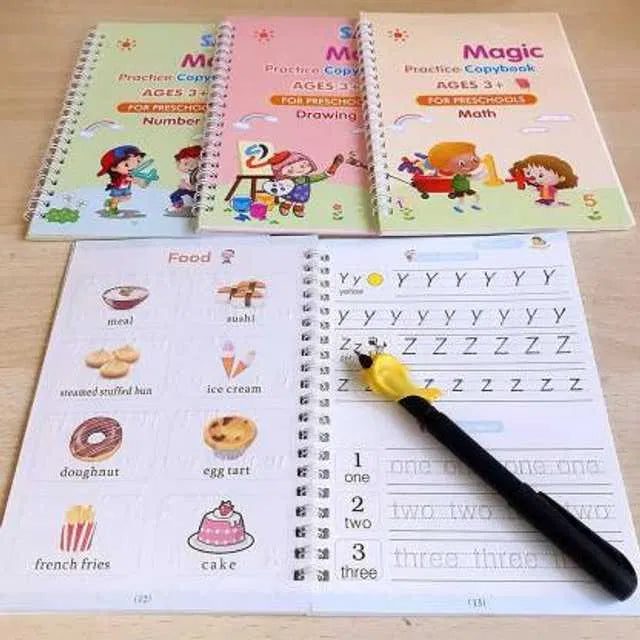 Sank Magic Practice Copybook (4 BOOKS,1 PEN,1 GRIP,10 REFILL) – 70% OFF Today!