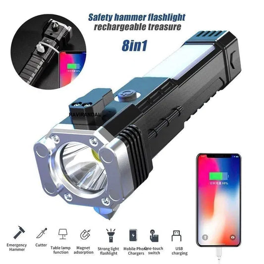 🔨 Hammer Torch Light – Rechargeable Flashlight | ₹599 | Flat 50% OFF | Free Delivery & COD ✅